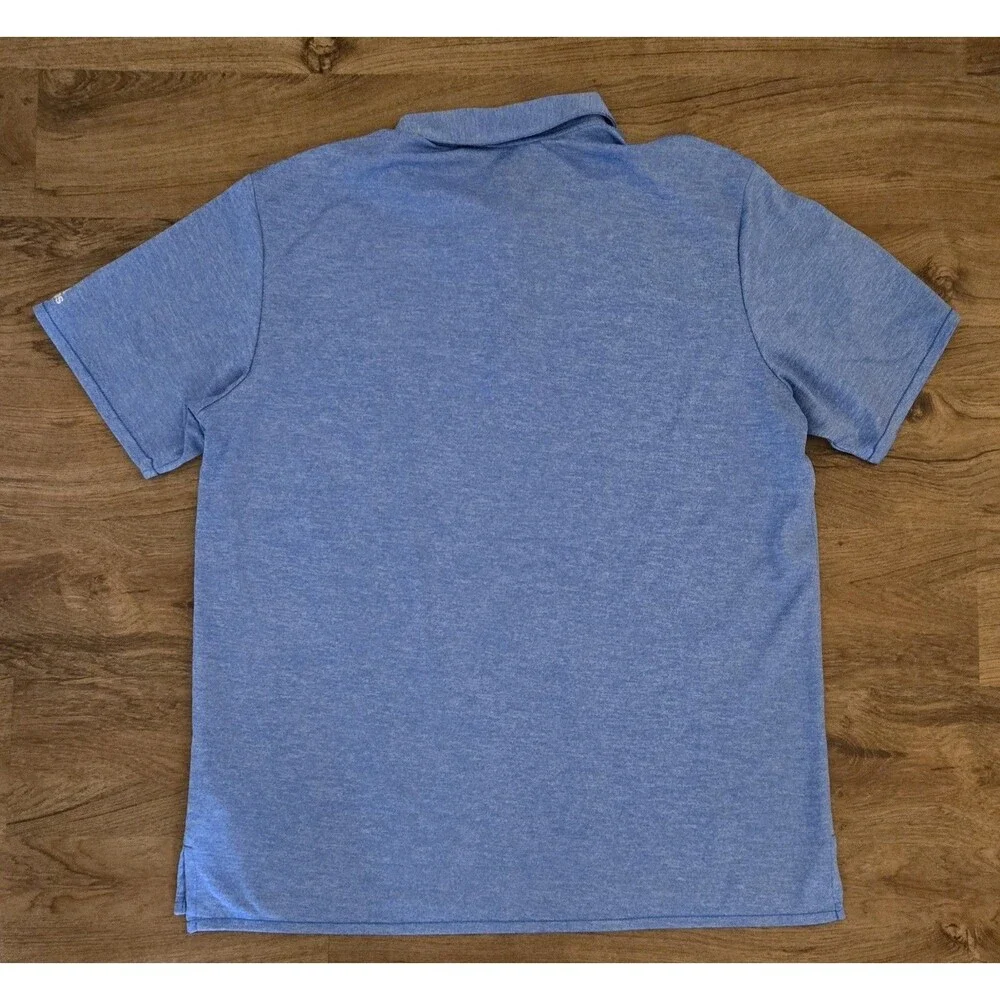 Adidas Golf Polo RN88387 Mens XL Heather Blue Short‎ Sleeve Performance